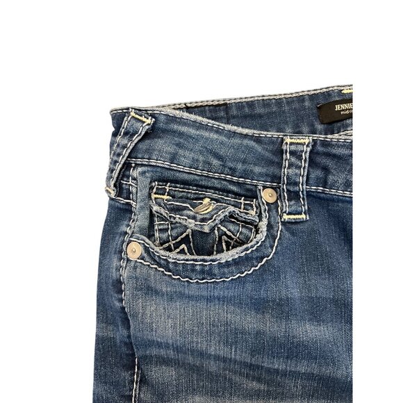 True Religion Blue Skinny Jeans Women's Size 30 Distressed Hem Medium Wash Denim - Picture 4 of 9